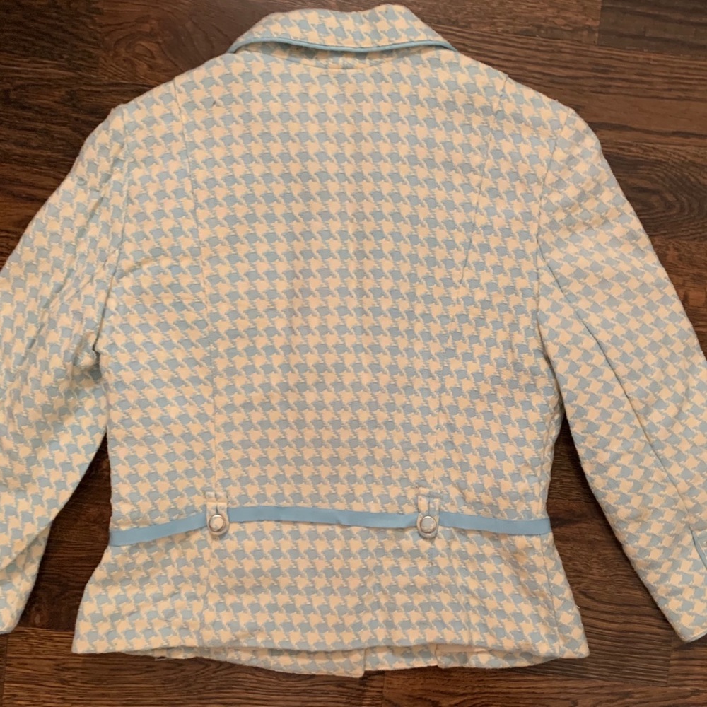 Gap blue houndstooth blazer